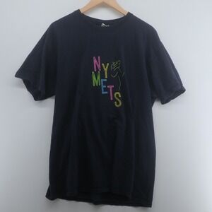 Fruit of the‎ Loom T-Shirt Mens XL Black Good NY Mets McDonalds Promo Graphic